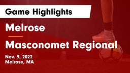 Melrose  vs Masconomet Regional  Game Highlights - Nov. 9, 2022