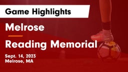 Melrose  vs Reading Memorial  Game Highlights - Sept. 14, 2023