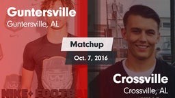 Matchup: Guntersville High vs. Crossville  2016