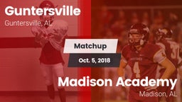 Matchup: Guntersville High vs. Madison Academy  2018