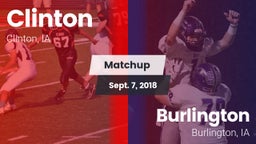 Matchup: Clinton  vs. Burlington  2018