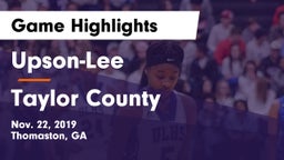 Upson-Lee  vs Taylor County  Game Highlights - Nov. 22, 2019