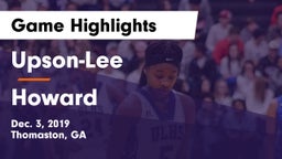 Upson-Lee  vs Howard  Game Highlights - Dec. 3, 2019