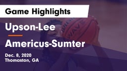 Upson-Lee  vs Americus-Sumter  Game Highlights - Dec. 8, 2020