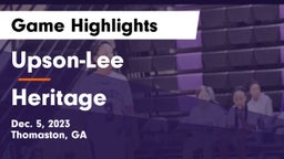 Upson-Lee  vs Heritage  Game Highlights - Dec. 5, 2023