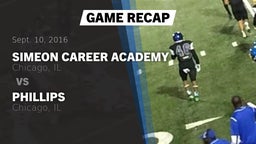 Recap: Simeon Career Academy  vs. Phillips  2016