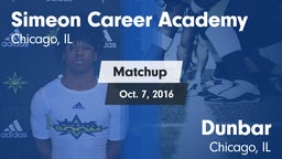 Matchup: Simeon  vs. Dunbar  2016