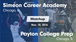 Matchup: Simeon  vs. Payton College Prep  2016