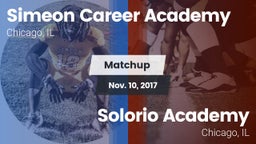 Matchup: Simeon  vs. Solorio Academy 2017