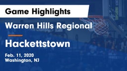 Warren Hills Regional  vs Hackettstown  Game Highlights - Feb. 11, 2020