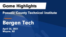 Passaic County Technical Institute vs Bergen Tech  Game Highlights - April 26, 2021