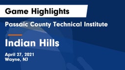 Passaic County Technical Institute vs Indian Hills  Game Highlights - April 27, 2021