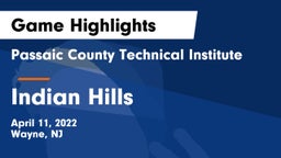 Passaic County Technical Institute vs Indian Hills  Game Highlights - April 11, 2022
