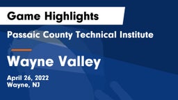 Passaic County Technical Institute vs Wayne Valley  Game Highlights - April 26, 2022