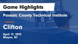 Passaic County Technical Institute vs Clifton  Game Highlights - April 19, 2023