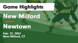 New Milford  vs Newtown  Game Highlights - Feb. 27, 2024