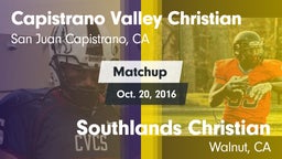 Matchup: Capistrano Valley Ch vs. Southlands Christian  2016
