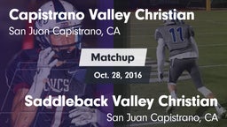 Matchup: Capistrano Valley Ch vs. Saddleback Valley Christian  2016