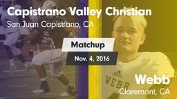 Matchup: Capistrano Valley Ch vs. Webb  2016