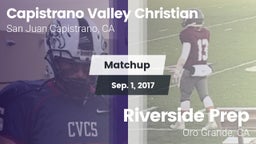 Matchup: Capistrano Valley Ch vs. Riverside Prep  2017