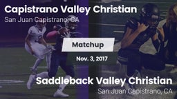 Matchup: Capistrano Valley Ch vs. Saddleback Valley Christian  2017