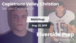 Matchup: Capistrano Valley Ch vs. Riverside Prep  2018