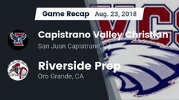Recap: Capistrano Valley Christian  vs. Riverside Prep  2018