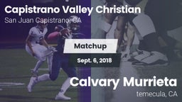 Matchup: Capistrano Valley Ch vs. Calvary Murrieta 2018