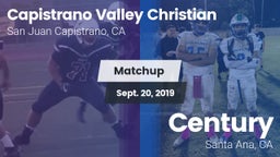 Matchup: Capistrano Valley Ch vs. Century  2019