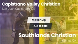 Matchup: Capistrano Valley Ch vs. Southlands Christian  2019