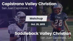 Matchup: Capistrano Valley Ch vs. Saddleback Valley Christian  2019