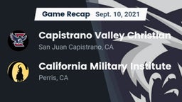 Recap: Capistrano Valley Christian  vs. California Military Institute  2021