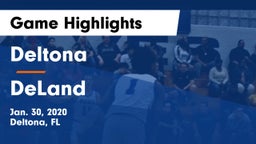 Deltona  vs DeLand  Game Highlights - Jan. 30, 2020