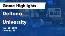 Deltona  vs University  Game Highlights - Jan. 20, 2023
