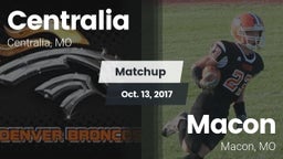Matchup: Centralia High vs. Macon  2017