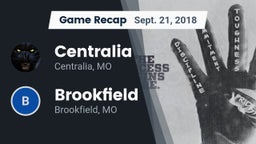 Recap: Centralia  vs. Brookfield  2018