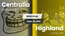Matchup: Centralia High vs. Highland  2019