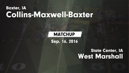Matchup: CMB vs. West Marshall  2016