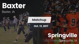 Matchup: Baxter  vs. Springville  2017