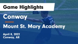 Conway  vs Mount St. Mary Academy Game Highlights - April 8, 2022