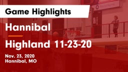 Hannibal  vs Highland 11-23-20 Game Highlights - Nov. 23, 2020