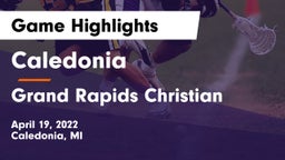 Caledonia  vs Grand Rapids Christian  Game Highlights - April 19, 2022