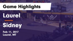 Laurel  vs Sidney Game Highlights - Feb 11, 2017