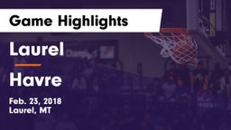 Laurel  vs Havre Game Highlights - Feb. 23, 2018