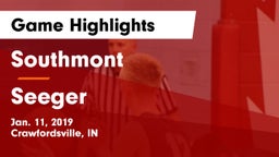 Southmont  vs Seeger  Game Highlights - Jan. 11, 2019