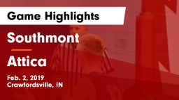 Southmont  vs Attica  Game Highlights - Feb. 2, 2019