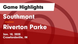 Southmont  vs Riverton Parke  Game Highlights - Jan. 18, 2020