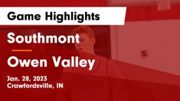 Southmont  vs Owen Valley  Game Highlights - Jan. 28, 2023