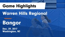 Warren Hills Regional  vs Bangor Game Highlights - Dec. 29, 2017