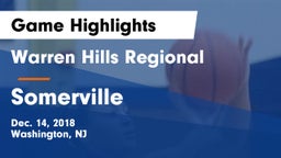 Warren Hills Regional  vs Somerville  Game Highlights - Dec. 14, 2018